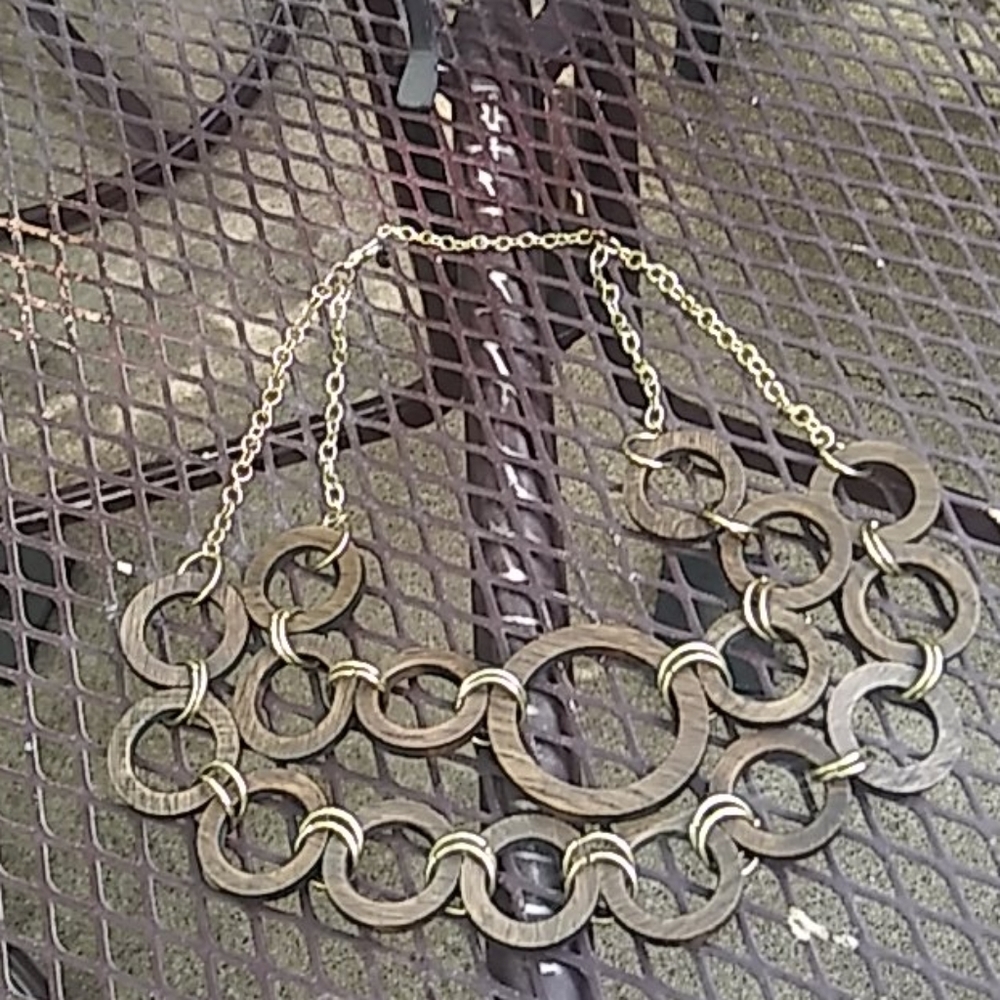 ****3 for $25****  Gold Colored Circles Necklace